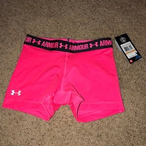 Pink under armour spandex